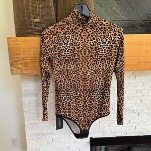 Marie Mur Leopard Print Bodysuit